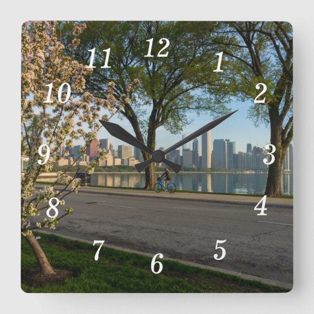 Balade à vélo vers le bas Horloge murale Solidarit (Recto)