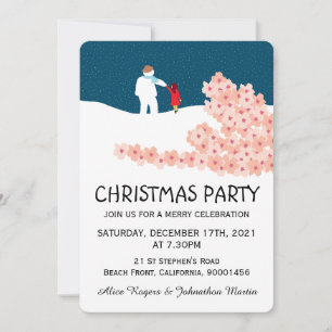 Balade avec Snowman Noël Party Invitation