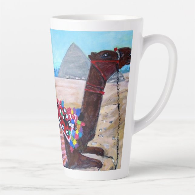 Balades en chameau à Gizeh, Latte Mug (Droite)