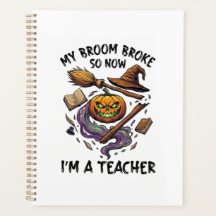 Balai Cassé Professeur Halloween Citrouille Chapea
