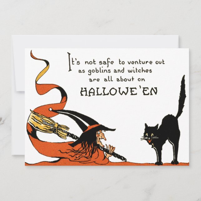 Balai de Sorcière Chat Noir (Devant)