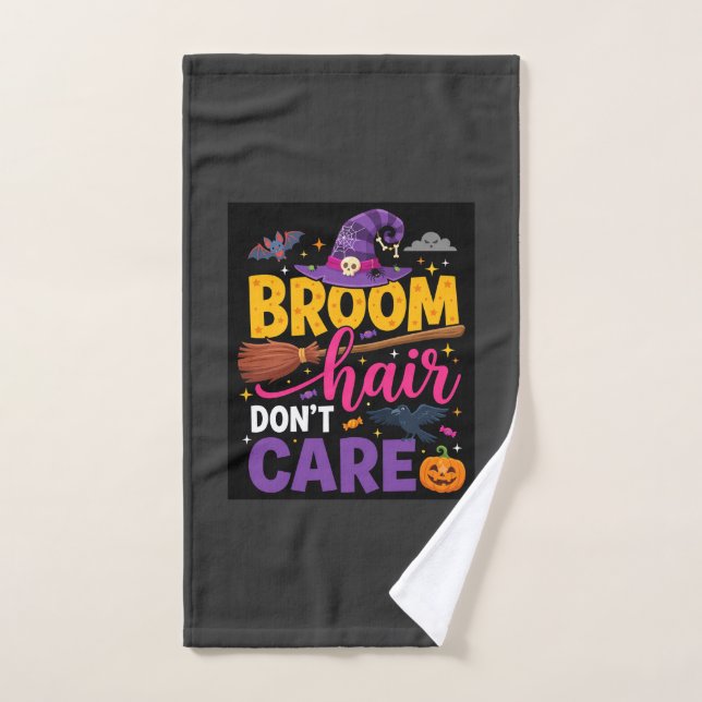Balai d'Halloween Citation de Sorcière Cheveux N'i (Serviette à main)