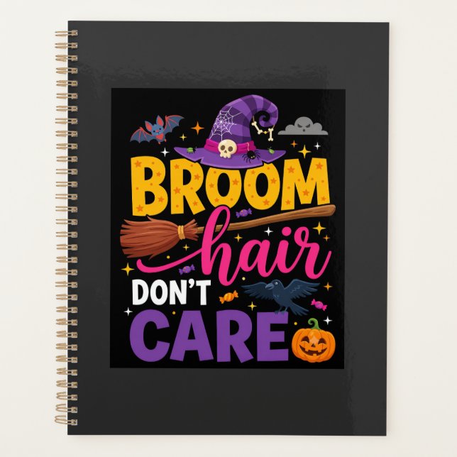Balai d'Halloween Citation de Sorcière Cheveux N'o (Devant)