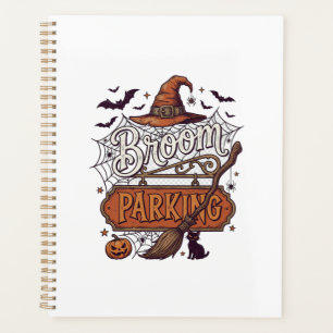 Balai Parking Halloween Sorcière Chapeau Manche No