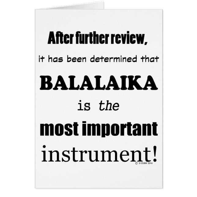 Balalaika instrument le plus important (Devant)