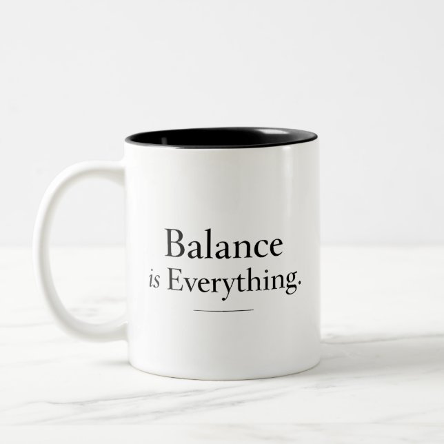 Balance Your Qi Mug  Minimalist Acupuncture Mug (Gauche)