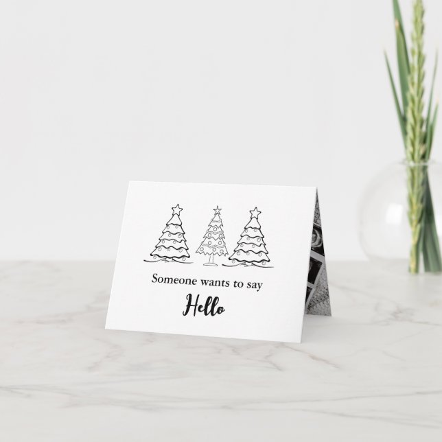 Balayage bébé photo Noël grossesse Faire-part (Devant)