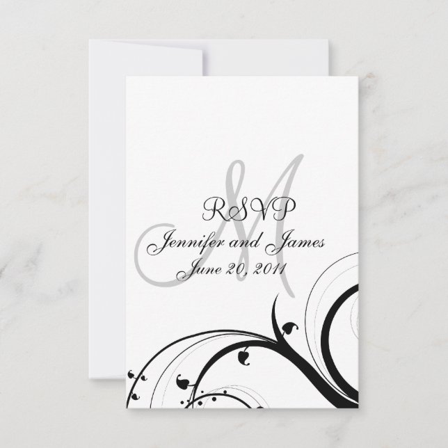 Balayage de carte RSVP mariage pour Invitation Car (Devant)