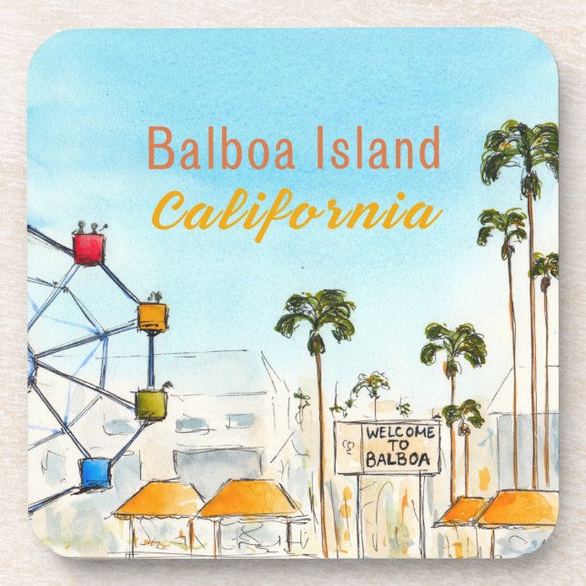 Balboa Island Newport Beach Dessous de Verre (Devant)