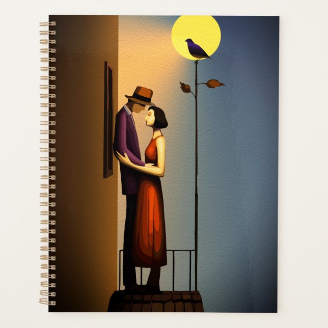 Balcon au Clair de Lune Romantique – Amour Noir Vi (Devant)