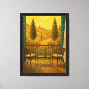 Balcon Toscane Vue Toile Art Mur Imprimer