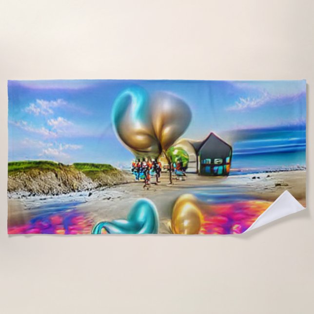 Balcons de plage personnalisés et serviette de pla (Devant)