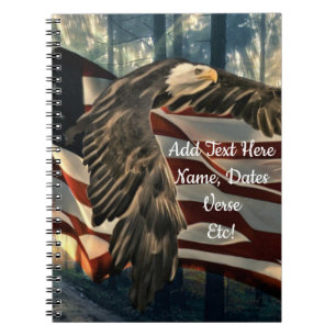 Bald Eagle American Flag Country Road Carnet