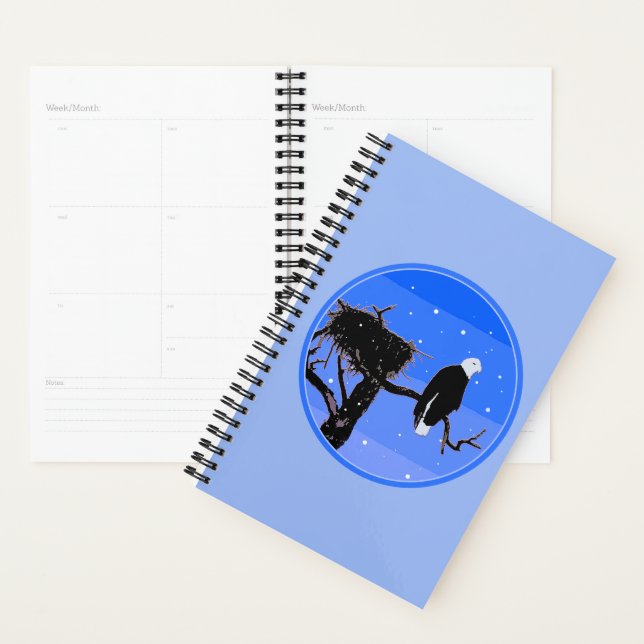 Bald Eagle en hiver - Art original de la faune (Devant avec enveloppe)