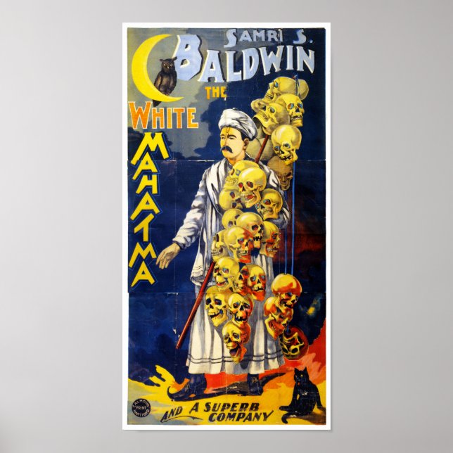 Baldwin Le Poster vintage Blanc Du Mahatma (Devant)