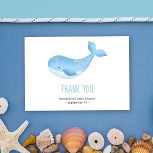 Baleine à l'aquarelle - merci pour la fête prénata