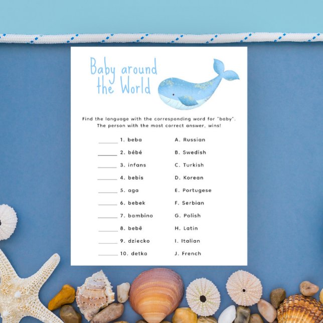 Baleine aquarelle - bébé autour du monde jeu (Créateur téléchargé)