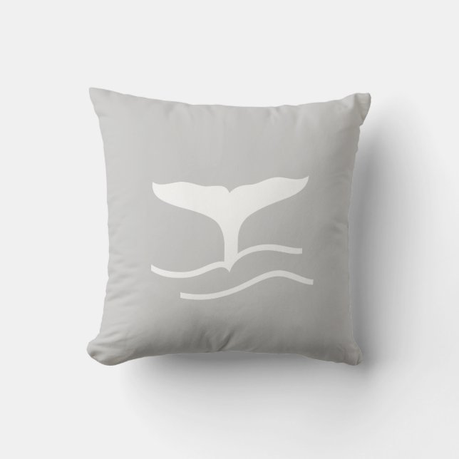 baleine. BLANC sur coussin gris (Recto)