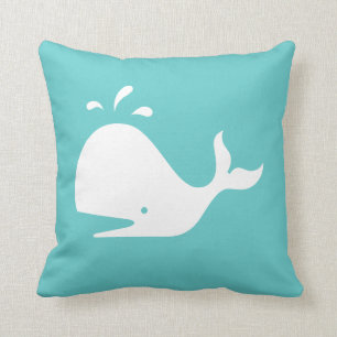 baleine blanche de BANDE DESSINÉE sur le coussin