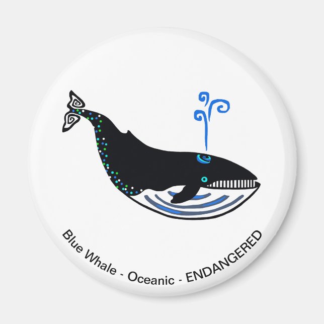 Baleine bleue - aimant (Devant)