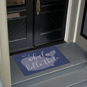 Baleine bleue, bonjour là tapis de porte