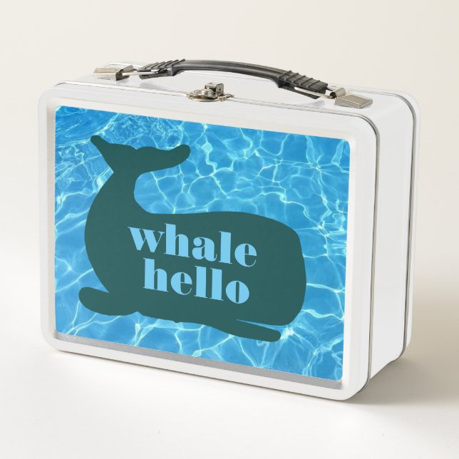 Baleine Bonjour baleine Adieu métal Lunchbox (Devant)