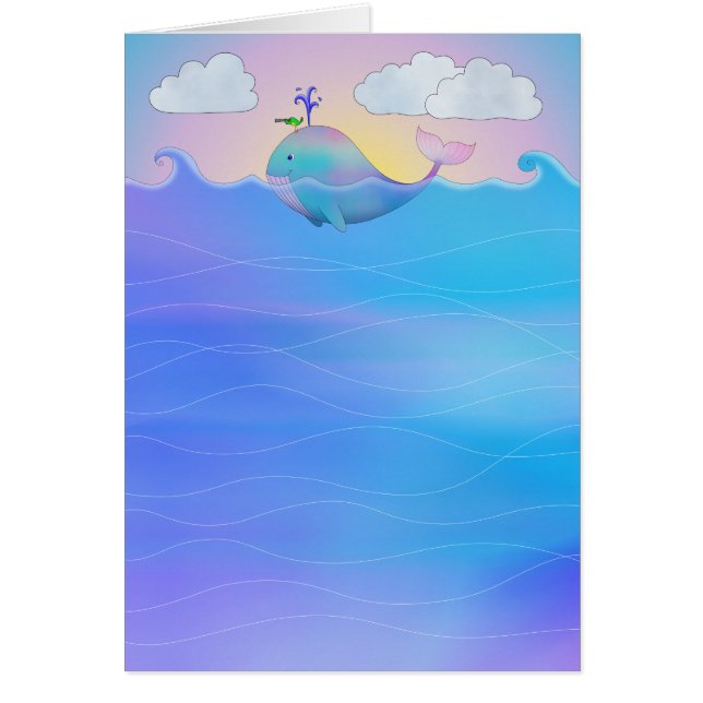 Baleine - Carte d'art 5 po x 7 po (Devant)