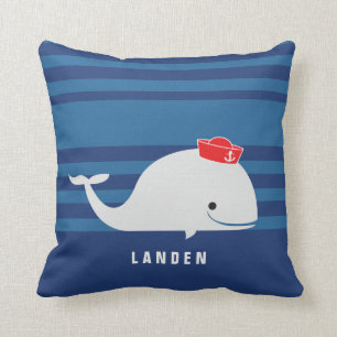 Baleine Coussin personnalisé
