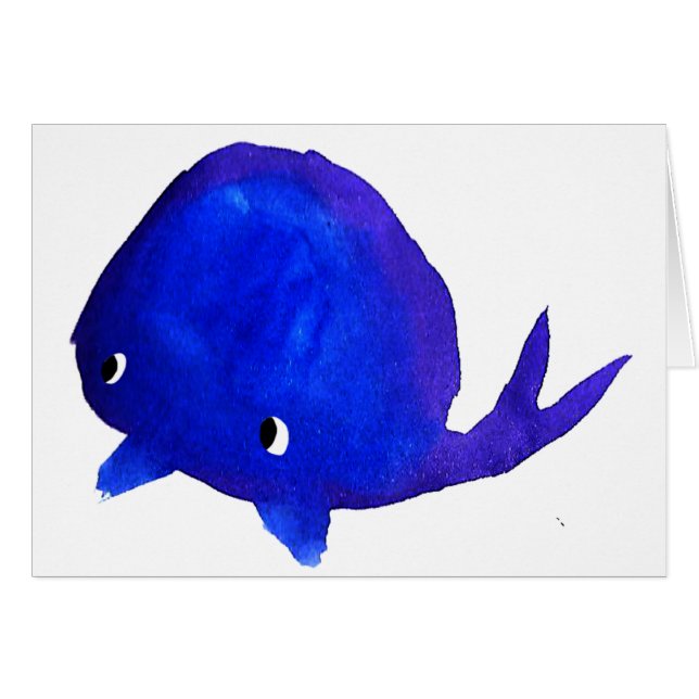 Baleine d'aquarelle (Devant horizontal)