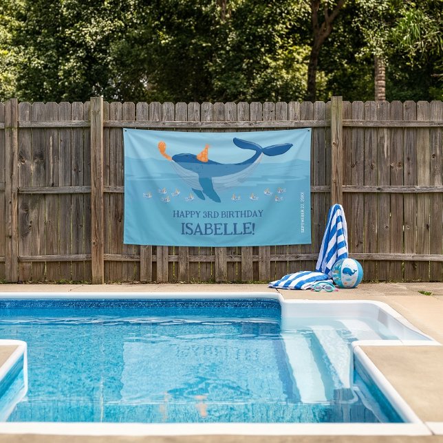 Baleine de folie – Bannière d'anniversaire pour en (Créateur téléchargé)