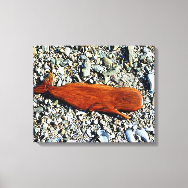 baleine en bois sculpté enveloppée de toile (Recto)