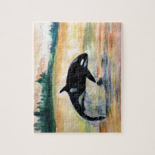 Baleine en Jump Photo Puzzle avec boîte cadeau