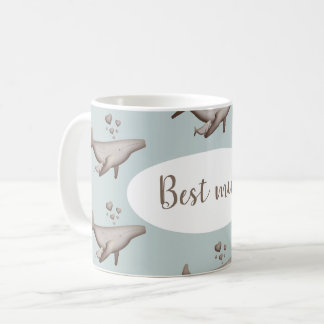 Baleine et tasse de bébé pour la personnalisation