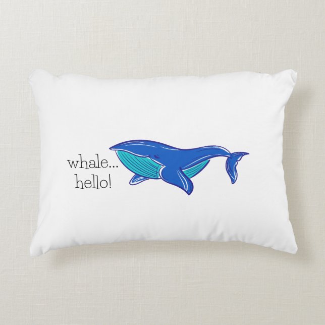 Baleine Hello Funny Accent Coussin (Devant)