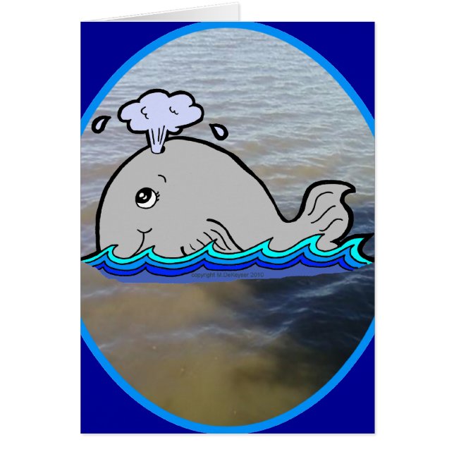 Baleine mignonne dans l'eau (Devant)