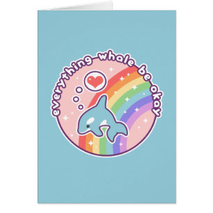 Baleine mignonne d'arc-en-ciel