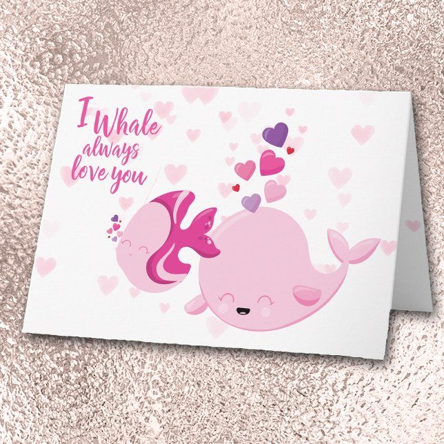 Baleine mignonne Toujours Vous Aimer Carte Valenti (Créateur téléchargé)