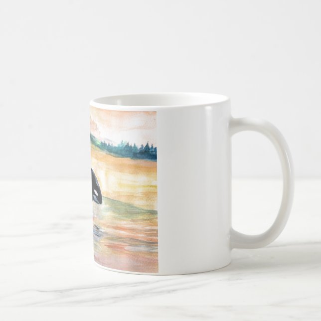 Baleine Saupoudrer Orca Blanc 325 ml Mug blanc cla (Droite)
