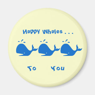 Baleines heureuses à vous aimant