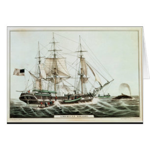 Baleinier américain, gravé par Nathaniel Currier