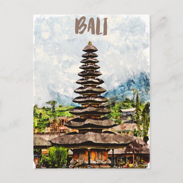 Bali Indonésie Ulun Danu Beratan Temple Carte post (Devant)