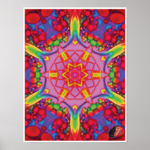 Bali Kinetic Collage Kaleidoscope Poster