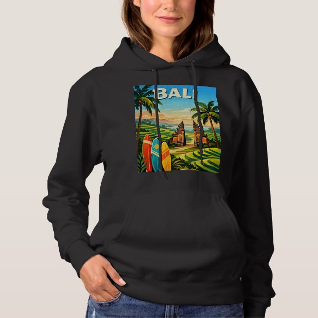 Bali Tropical Retro Sweat à Capuche Voyage (Devant)