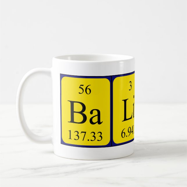 Bálint nom de table périodique mug (Gauche)
