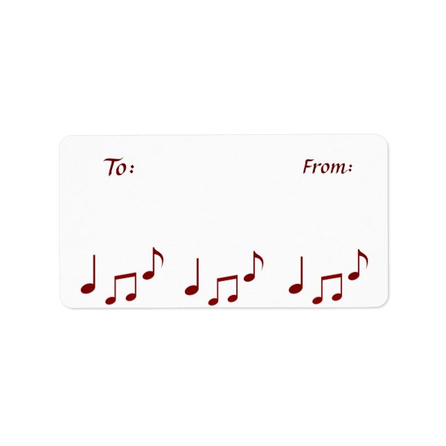 Balise Balise Sticker cadeau Notes musicales (Devant)