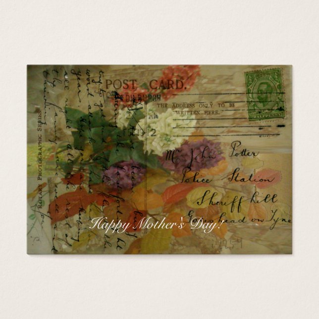 Balise cadeau de fleurs de carte postale (Devant)