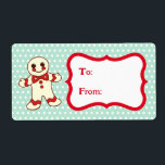 Balise cadeaux Cookies de Noël rétro Étiquettes<br><div class="desc">Un joli biscuit de Noël orne ce étiquette de Noël. Les designs sont issus de l'art original. Customisez le étiquette pour répondre à vos besoins,  modifier le texte,  etc... </div>