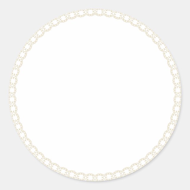 Balise de étiquette de joint rond blanc blanc (Devant)