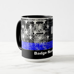 Balise de ligne bleue mince# Mug