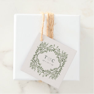 Balise de mariage Sage Garden Cadeau Étiquette